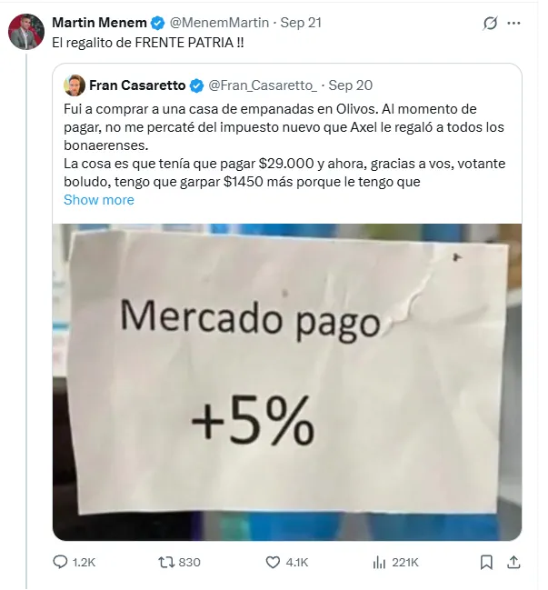 martin menem fake news
